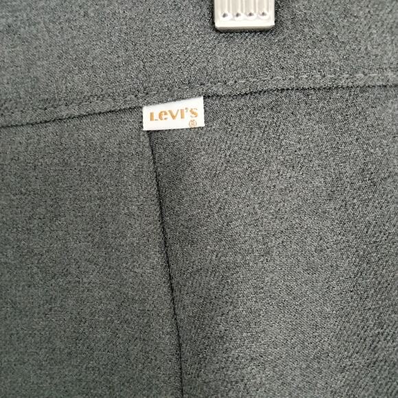 Vintage 70's Levi's Juniors Women's Grey Slacks Very High Waist Long Length - Picture 7 of 7